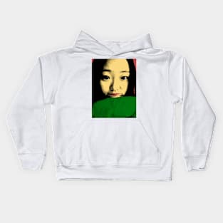 BEAUTIFUL FUNNY ASIAN GIRL POP ART COLOR Kids Hoodie